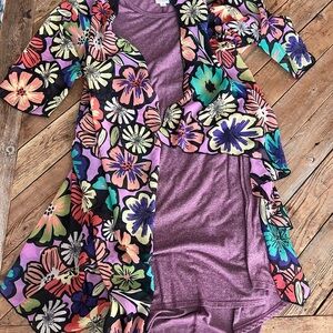 Size XS dress/Size S shall LuLaRoe High Low Dress with Floral Pattern shall